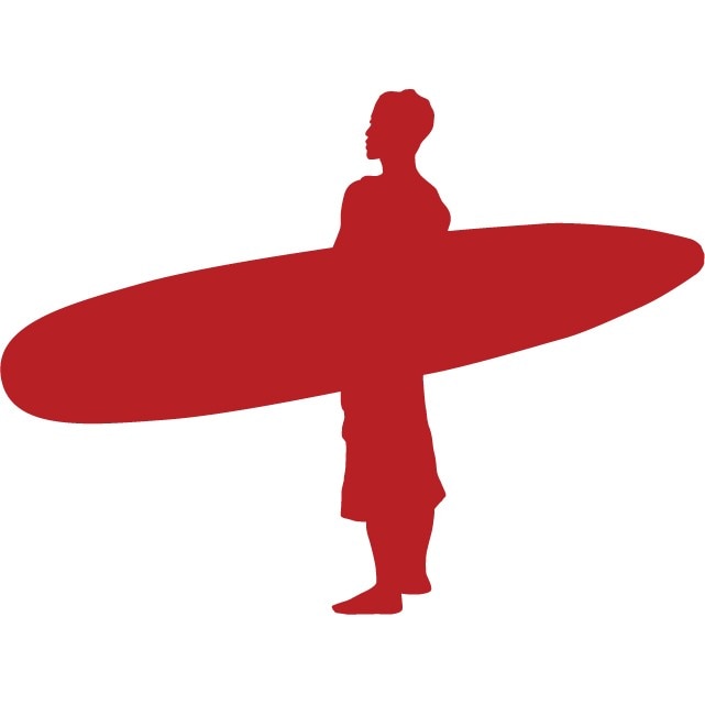 Surful - Sticker Decorativ - Rosu Cardinal - 120 x 90 cm