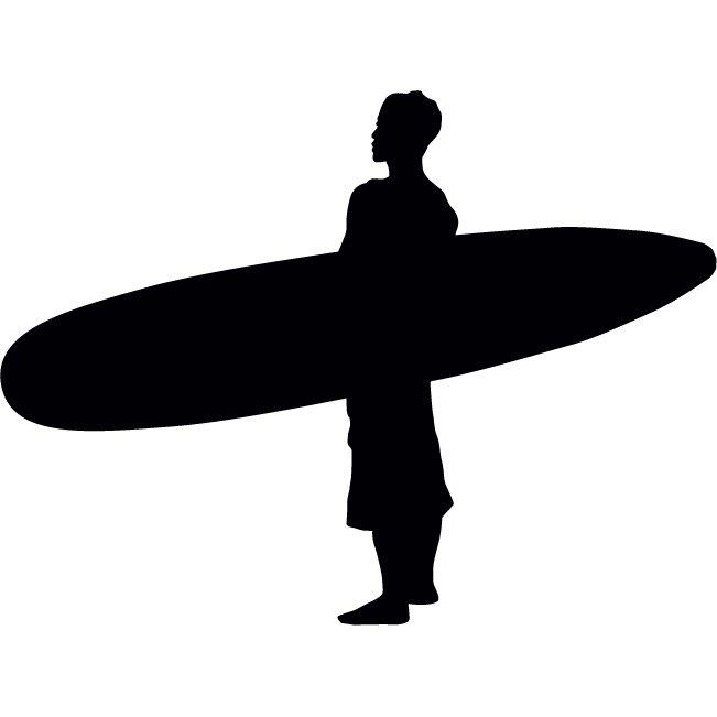 Surful - Sticker Decorativ - Negru - 90 x 68 cm