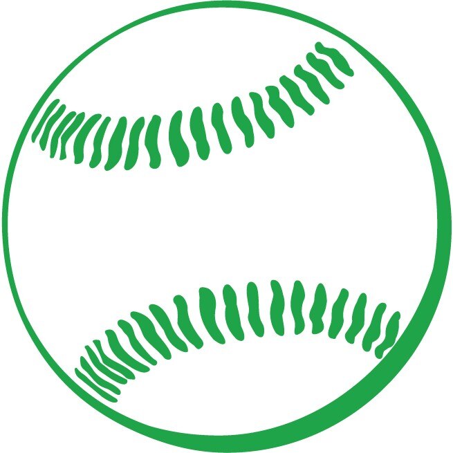 Minge baseball - Sticker Decorativ - Verde - 110 x 110 cm