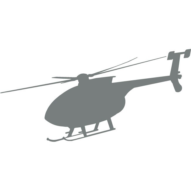 Elicopter - Sticker Decorativ - Gri Metal - 160 x 78 cm