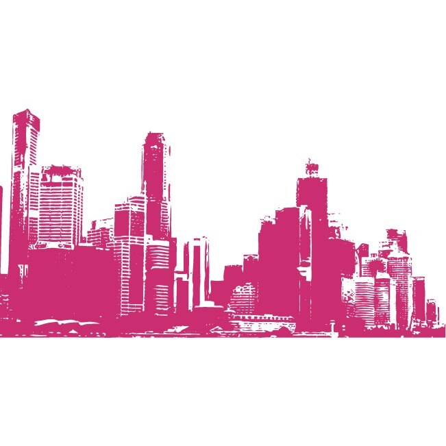 Zgarie-nori - Sticker Decorativ - Magenta - 113 x 58 cm