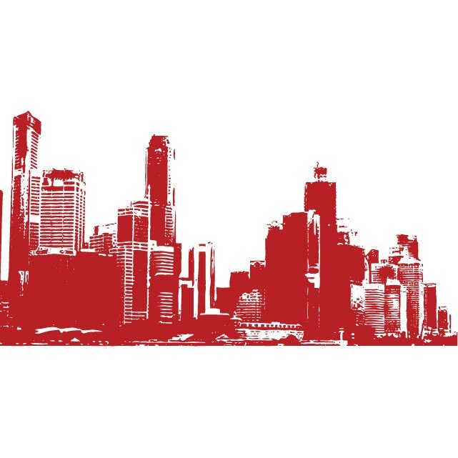 Zgarie-nori - Sticker Decorativ - Rosu Cardinal - 113 x 58 cm