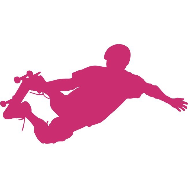 Skaterboy - Sticker Decorativ - Magenta - 150 x 80 cm