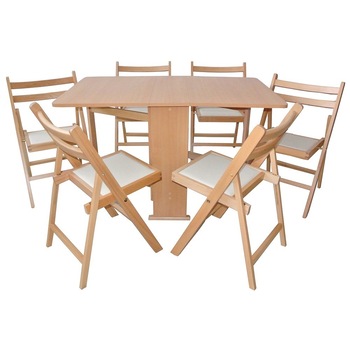 Set masa pliabila PRACTIC fag 6 scaune Set masa pliabila PRACTIC fag 6 scaune