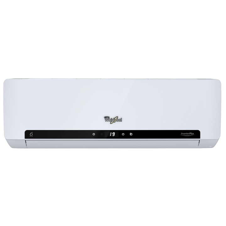 Aparat de aer conditionat Whirlpool SPIW 412L, 12000 BTU, Clasa A+, Functie incalzire, Al 6-lea Simt, Filtru HD + Carbon, Auto Restart, Autocuratare, Dezumidificare
