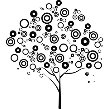 Bubble Tree - Sticker Decorativ - Negru - 110 x 122 cm Bubble Tree - Sticker Decorativ - Negru - 110 x 122 cm