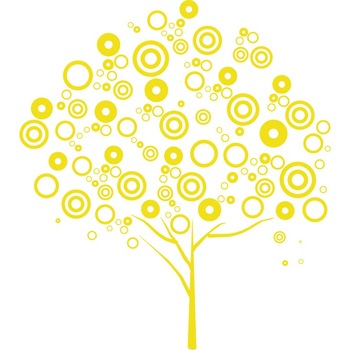 Bubble Tree - Sticker Decorativ - Lemon - 110 x 122 cm Bubble Tree - Sticker Decorativ - Lemon - 110 x 122 cm