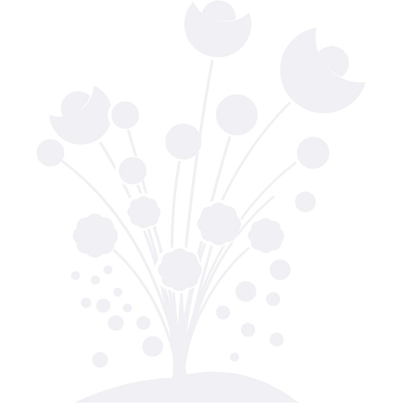 Buchet Lalele - Sticker Decorativ - Alb polar - 83 x 68 cm