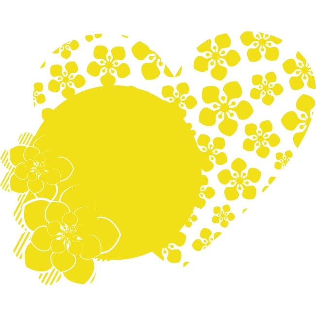The flower of love - Sticker Decorativ - Lemon - 83 x 66 cm