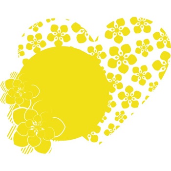 The flower of love - Sticker Decorativ - Lemon - 83 x 66 cm The flower of love - Sticker Decorativ - Lemon - 83 x 66 cm