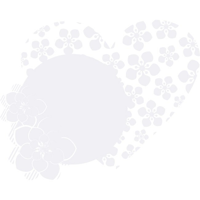 The flower of love - Sticker Decorativ - Alb polar - 83 x 66 cm