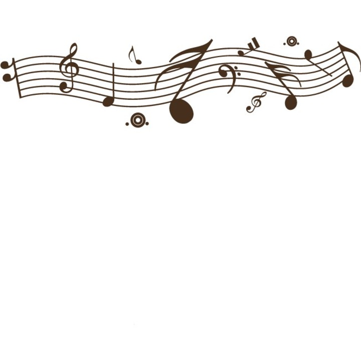 Note muzicale - Sticker Decorativ - Choco - 160 x 40 cm