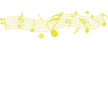 Note muzicale - Sticker Decorativ - Lemon - 120 x 30 cm Note muzicale - Sticker Decorativ - Lemon - 120 x 30 cm