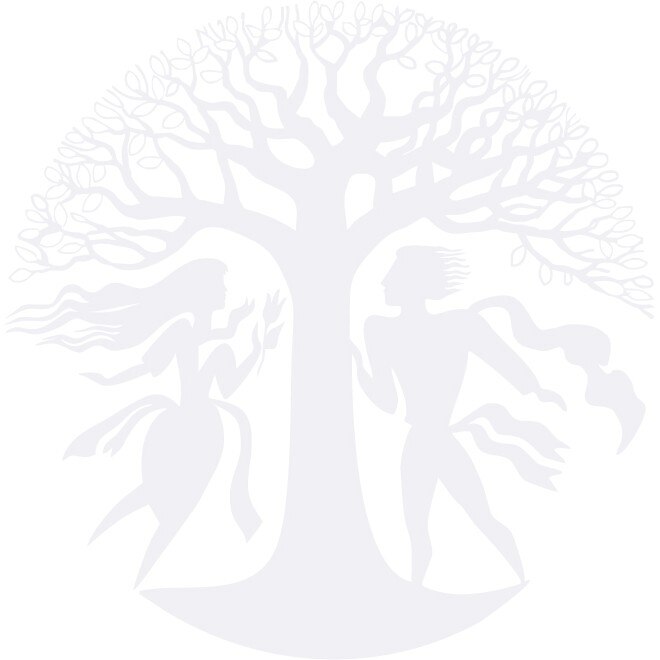 Adam si Eva - Sticker Decorativ - Alb polar - 110 x 111 cm