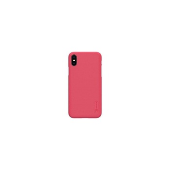 Husa Nillkin Super Frosted Shield Rosie + Folie Sticla Pentru Iphone X,10 Husa Nillkin Super Frosted Shield Rosie + Folie Sticla Pentru Iphone X,10