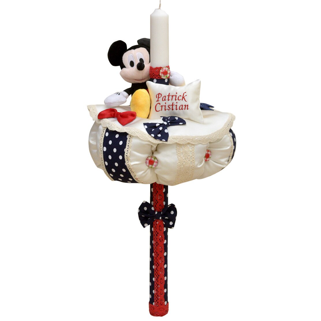 Lumanare de botez personalizata Mickey