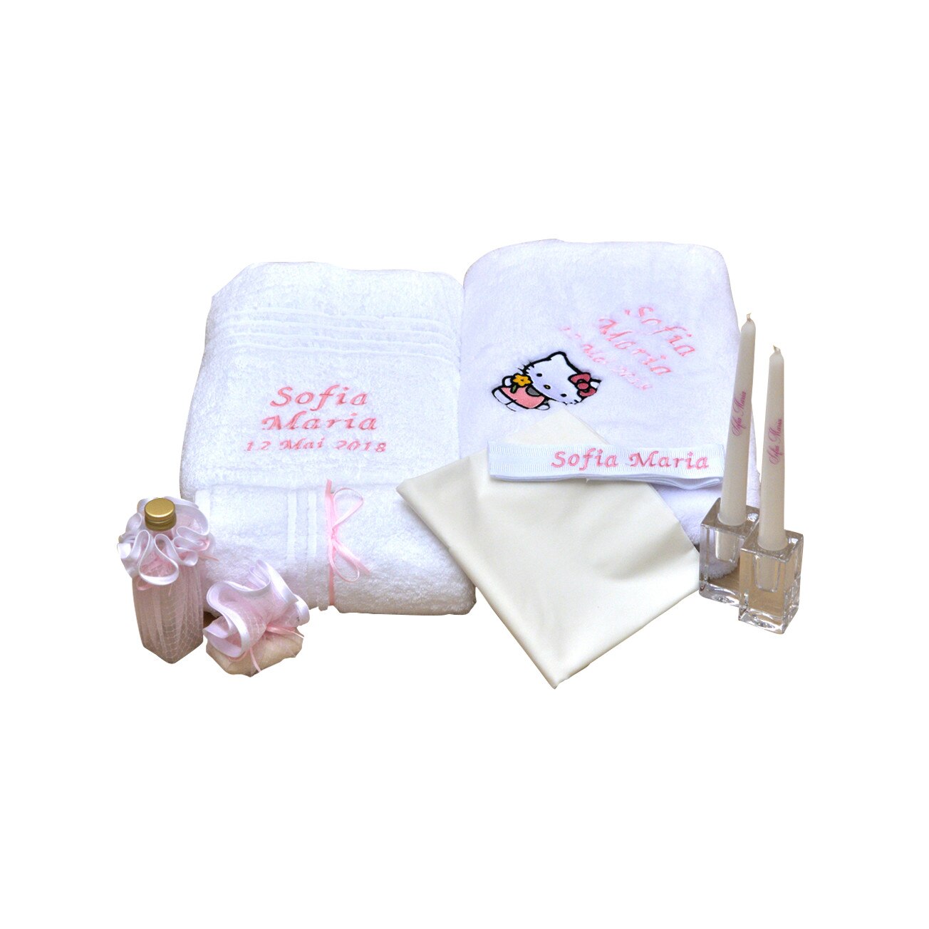 Trusou botez personalizat complet Hello Kitty, Couture Bebe