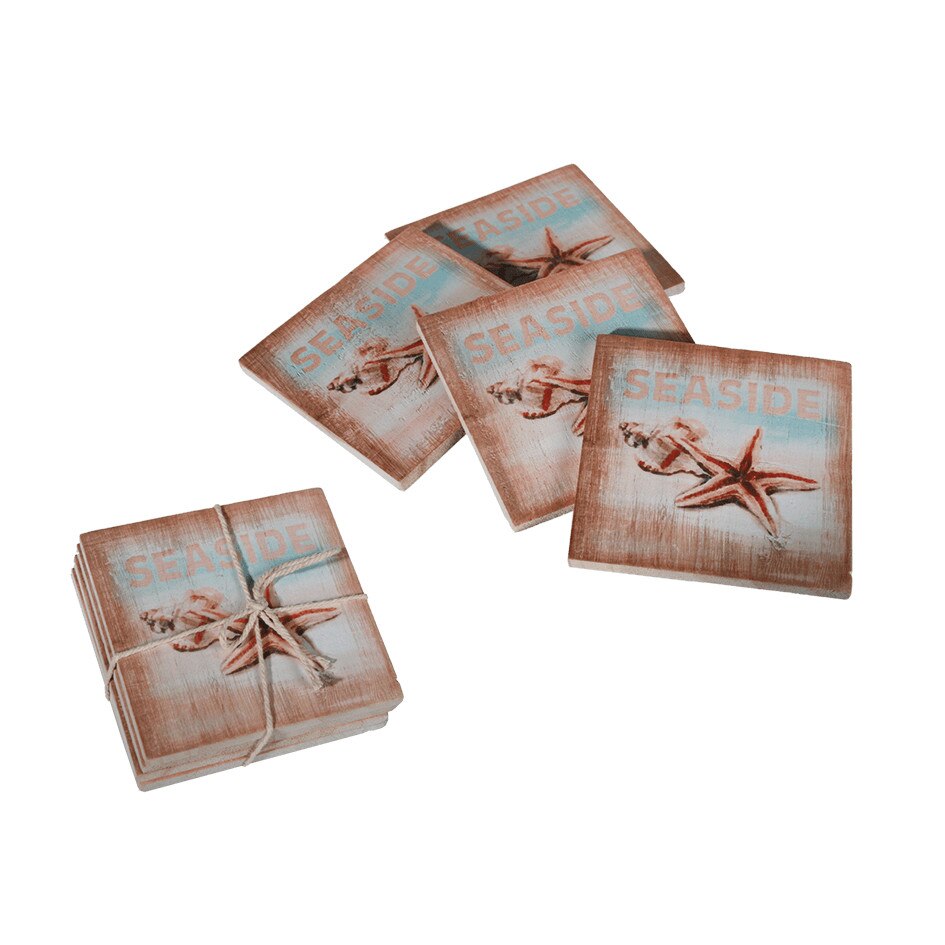 Suport pahare lemn - 10,5 x 10,5 cm, Radar 830306, 4buc/set