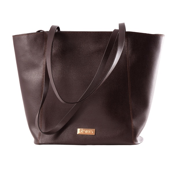 Geanta Unika, Simple, piele naturala, maro