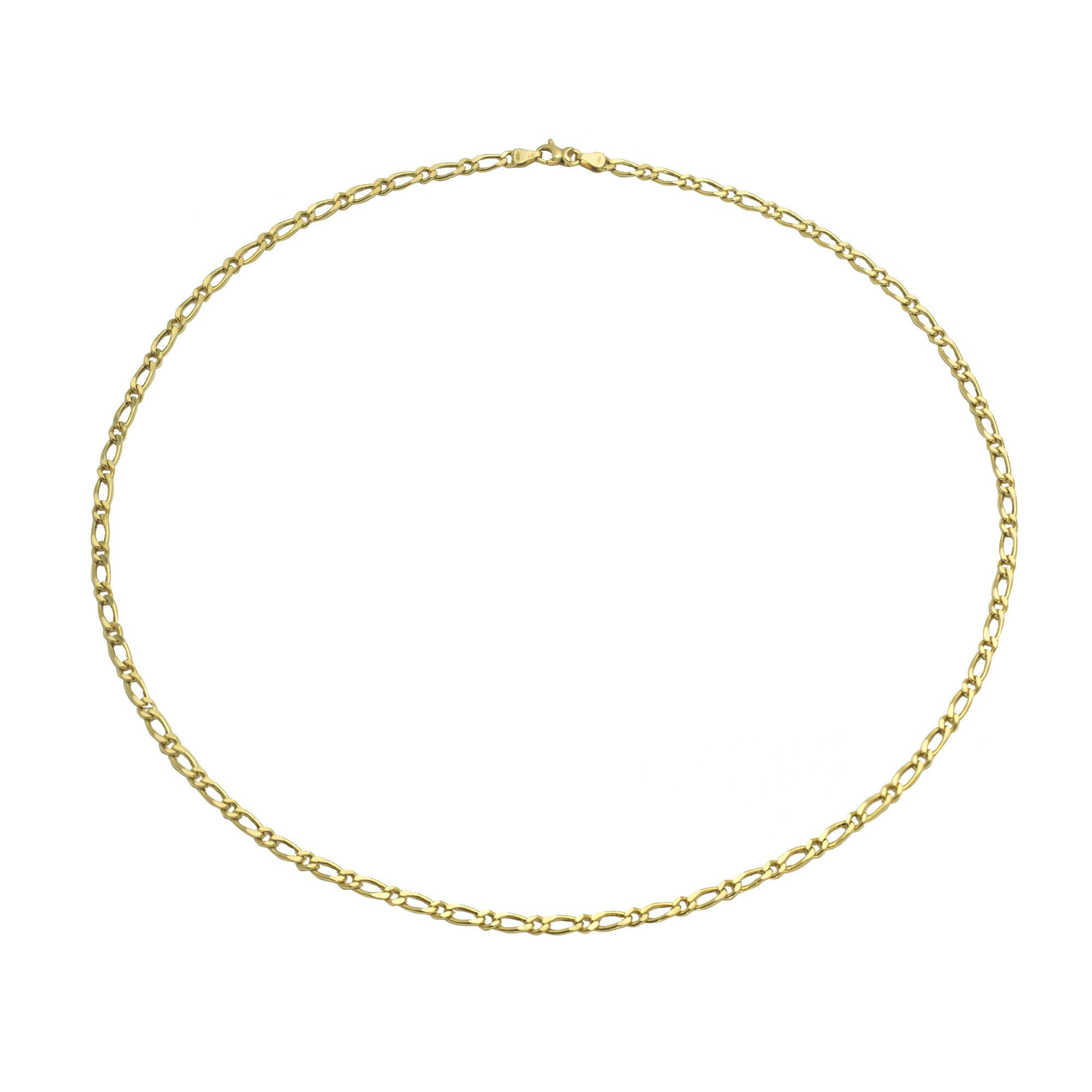 Lant din aur galben de 14K, model Figaro