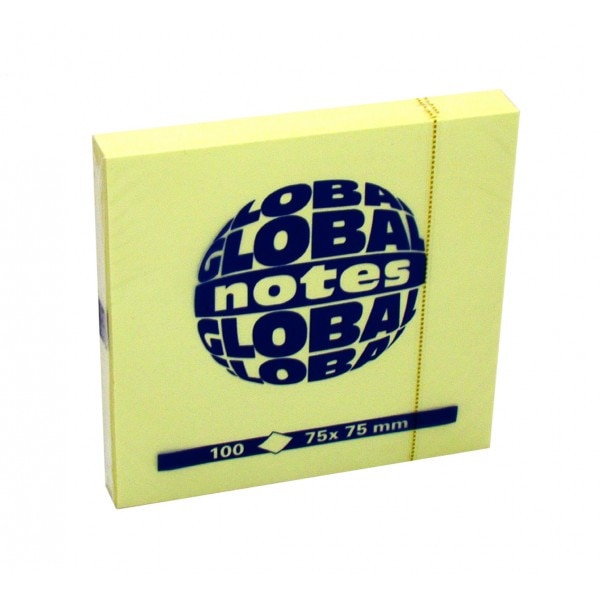 Notes autoadeziv 75x75 galben 12/set