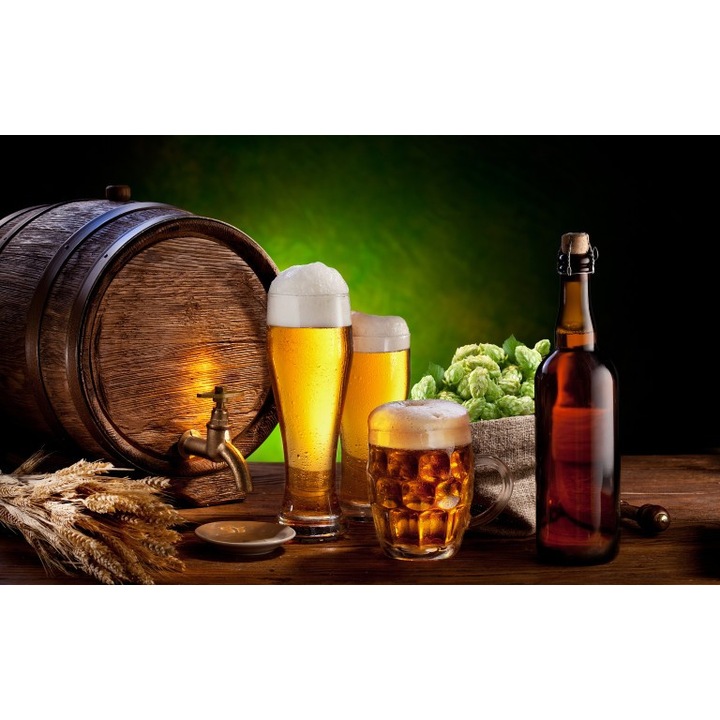 Fototapet autoadeziv Canvas Bere si vin, 100x70 cm