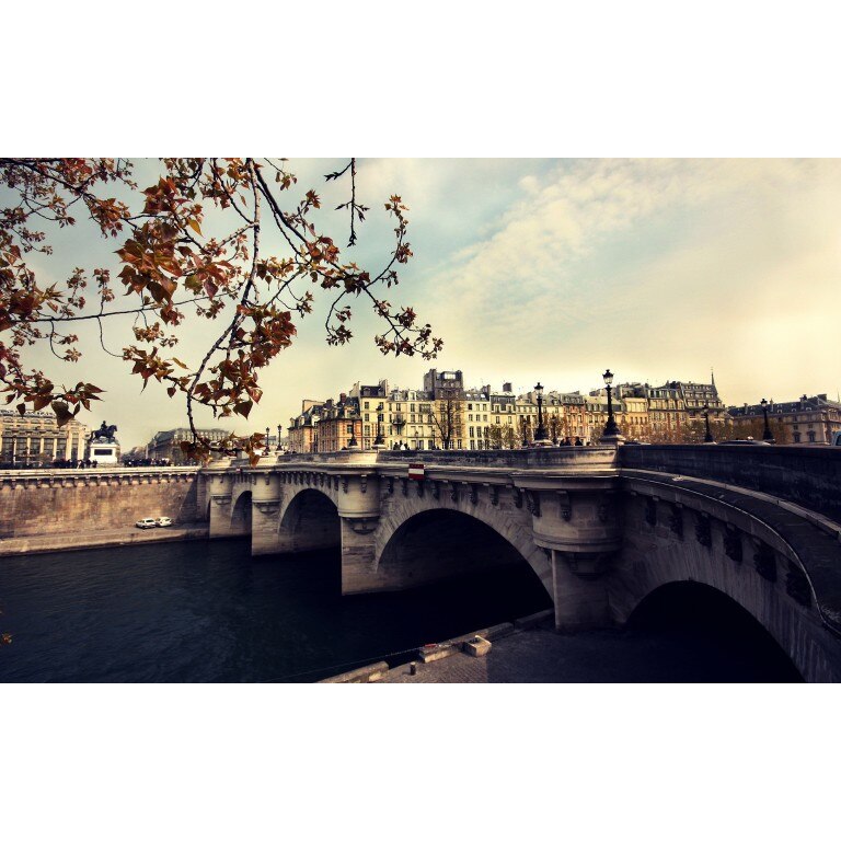 Tablou canvas Podul toamna, 50x90 cm