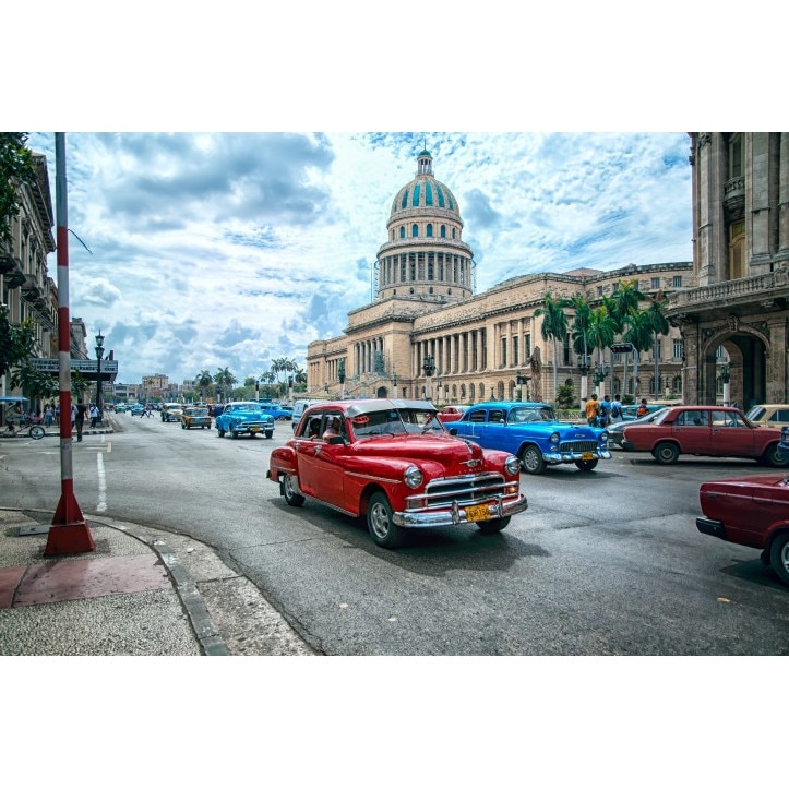 Tablou canvas Masini de epoca, 50x90 cm