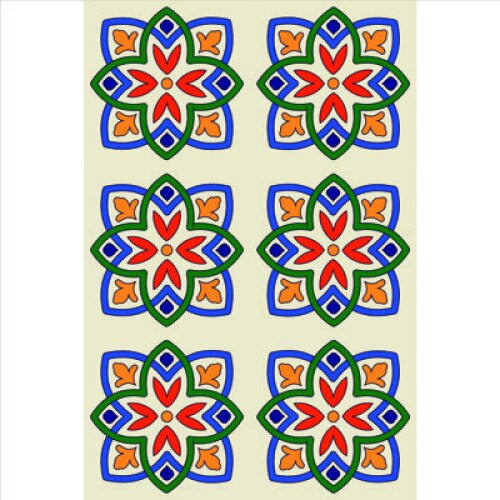 Set stickere autocolante faianta decorativa 20cm x 30cm, model deco multicolor 4