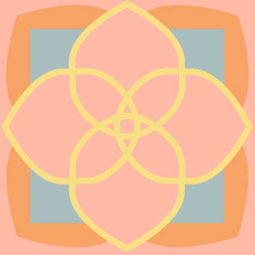 Set stickere autocolante faianta decorativa 15cm x 15cm model decorativ portocaliu 1