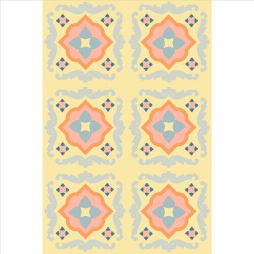 Set stickere autocolante faianta decorativa 20cm x 30cm, model decorativ galben 2