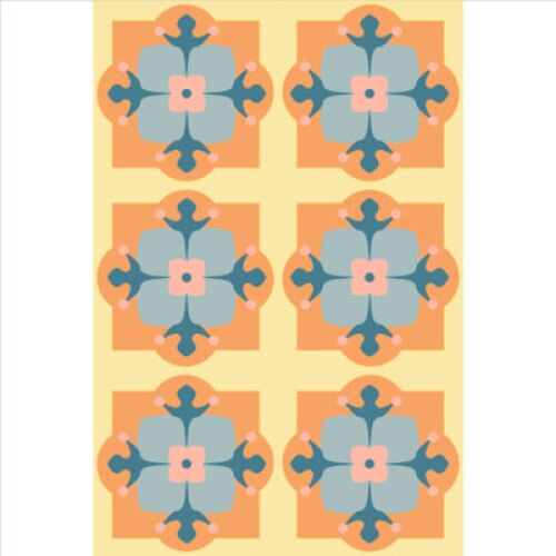 Set stickere autocolante faianta decorativa 20cm x 30cm model decorativ galben 4