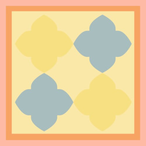 Set stickere autocolante faianta decorativa 15cm x 15cm, model decorativ galben 3