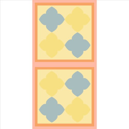 Set stickere autocolante faianta decorativa 20cm x 40cm, model decorativ galben 3