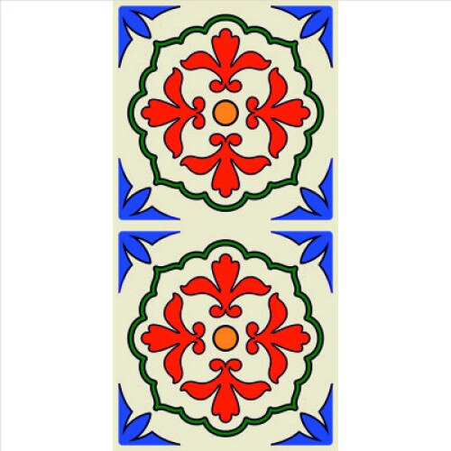 Set stickere autocolante faianta decorativa 20cm x 40cm, model deco multicolor 3