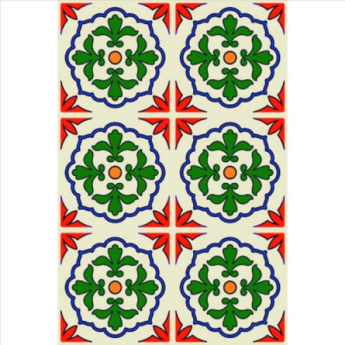 Set stickere autocolante faianta decorativa 20cm x 30cm, model deco multicolor 6