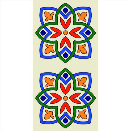 Set stickere autocolante faianta decorativa 20cm x 40cm, model deco multicolor 4