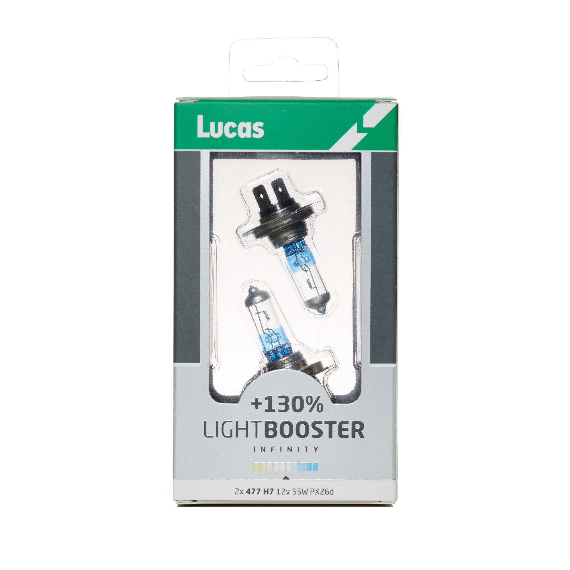 Set 2 becuri auto far H7 12V 55W PX26d Lucas LightBooster+130%