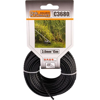 Fir rezerva cositoare, trimmer, cu dinti, 3 mm x 15 m, Richmann Exclusive Fir rezerva cositoare, trimmer, cu dinti, 3 mm x 15 m, Richmann Exclusive