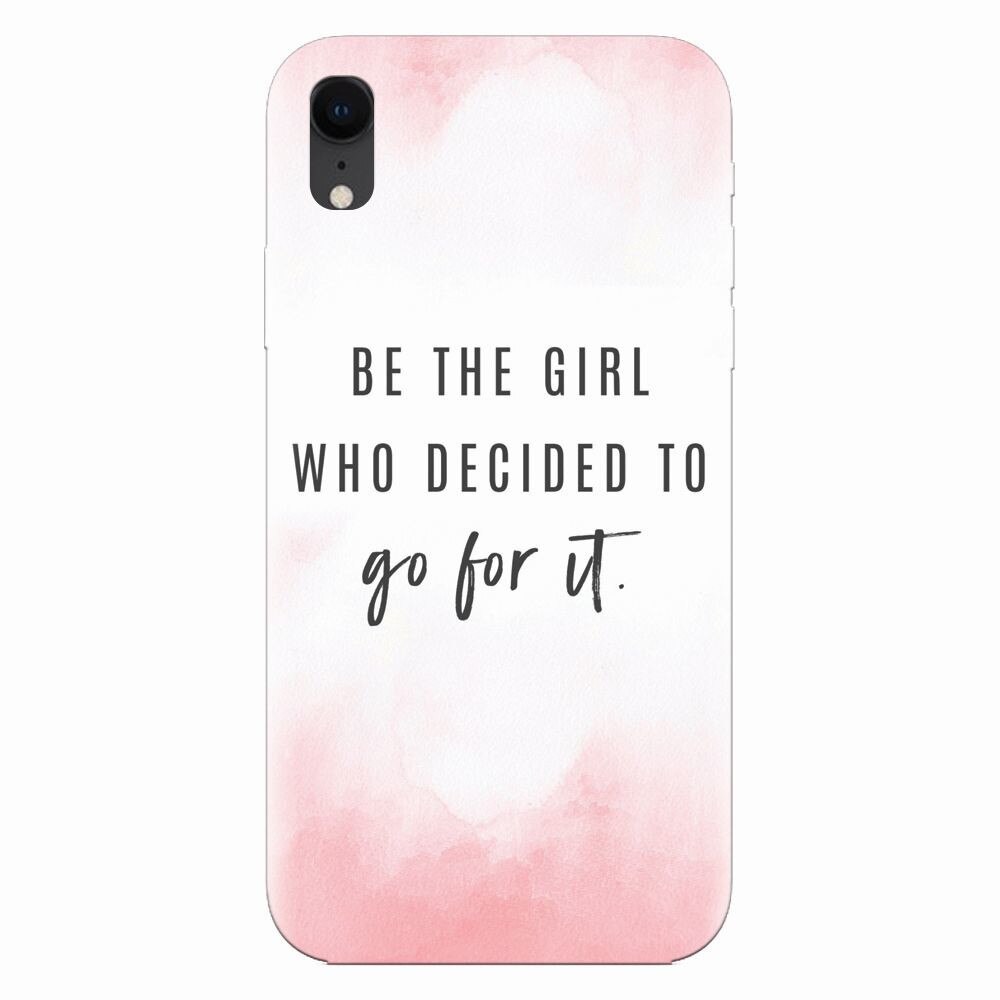 Husa silicon pentru Apple Iphone XR, Quotes Pink