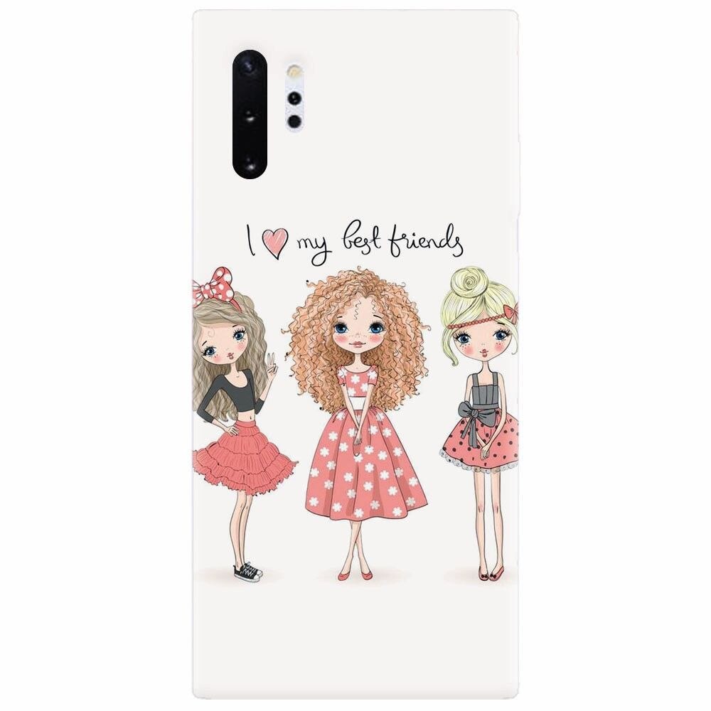 Husa silicon pentru Samsung Galaxy Note 10 Plus, I Love My Best Friends