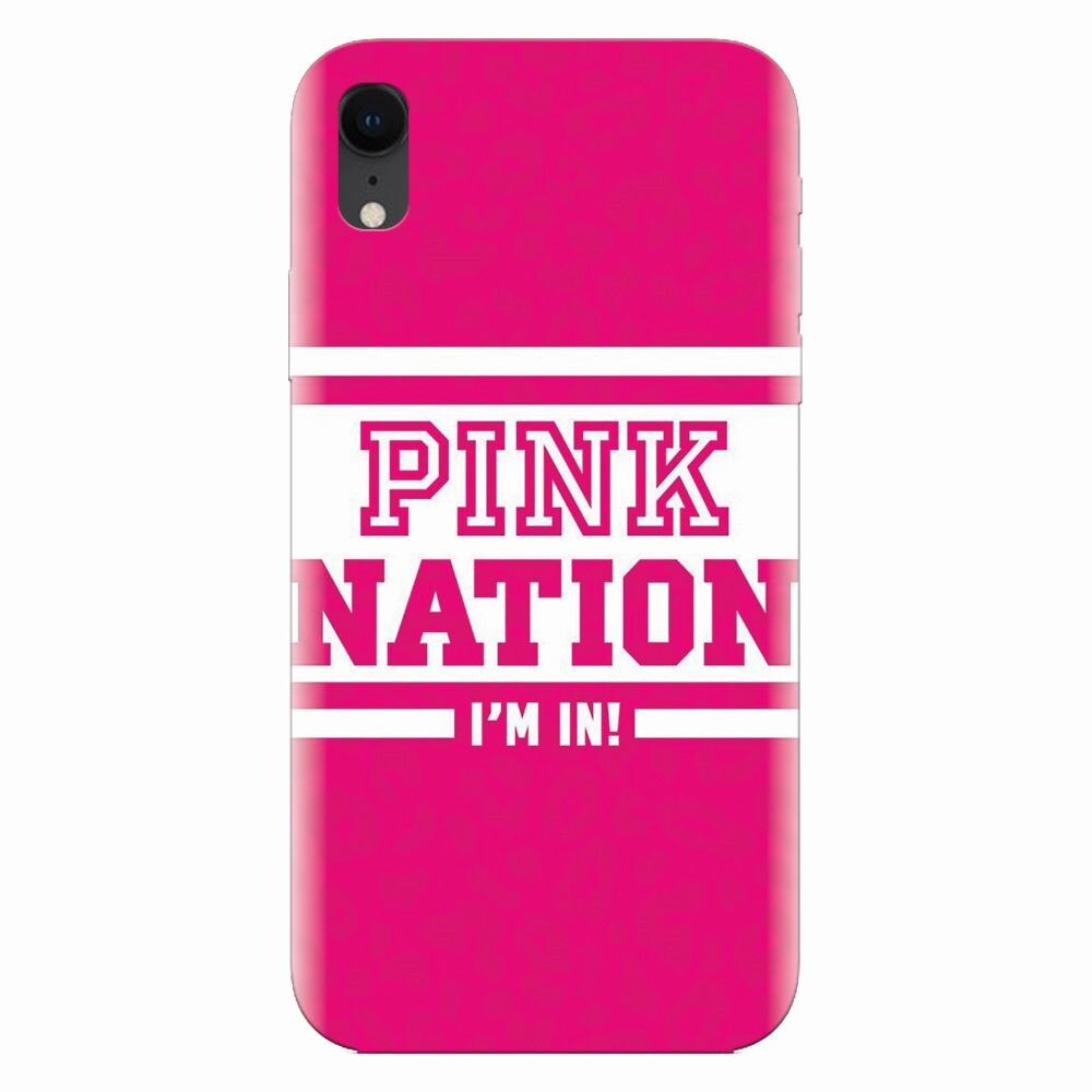Husa silicon pentru Apple Iphone XR, Pink Nation