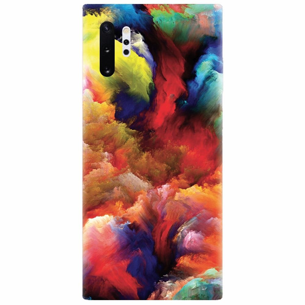 Husa silicon pentru Samsung Galaxy Note 10 Plus, Oil Painting Colorful Strokes