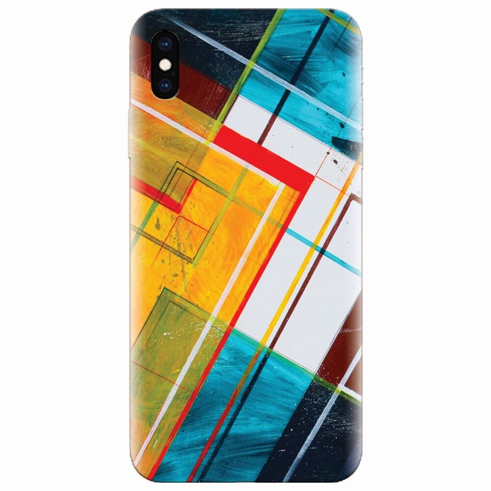 Husa silicon pentru Apple Iphone XS, Abstraction Color Shape