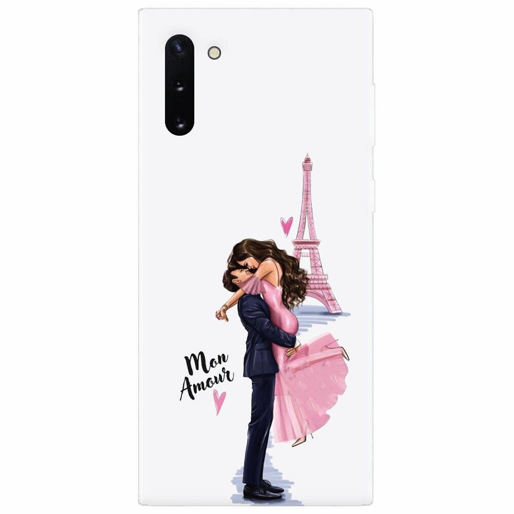 Husa silicon pentru Samsung Galaxy Note 10, Paris Love Mon Amour