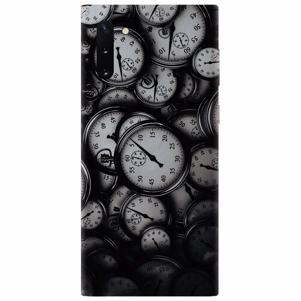 Husa silicon pentru Samsung Galaxy Note 10, Clocks Bw