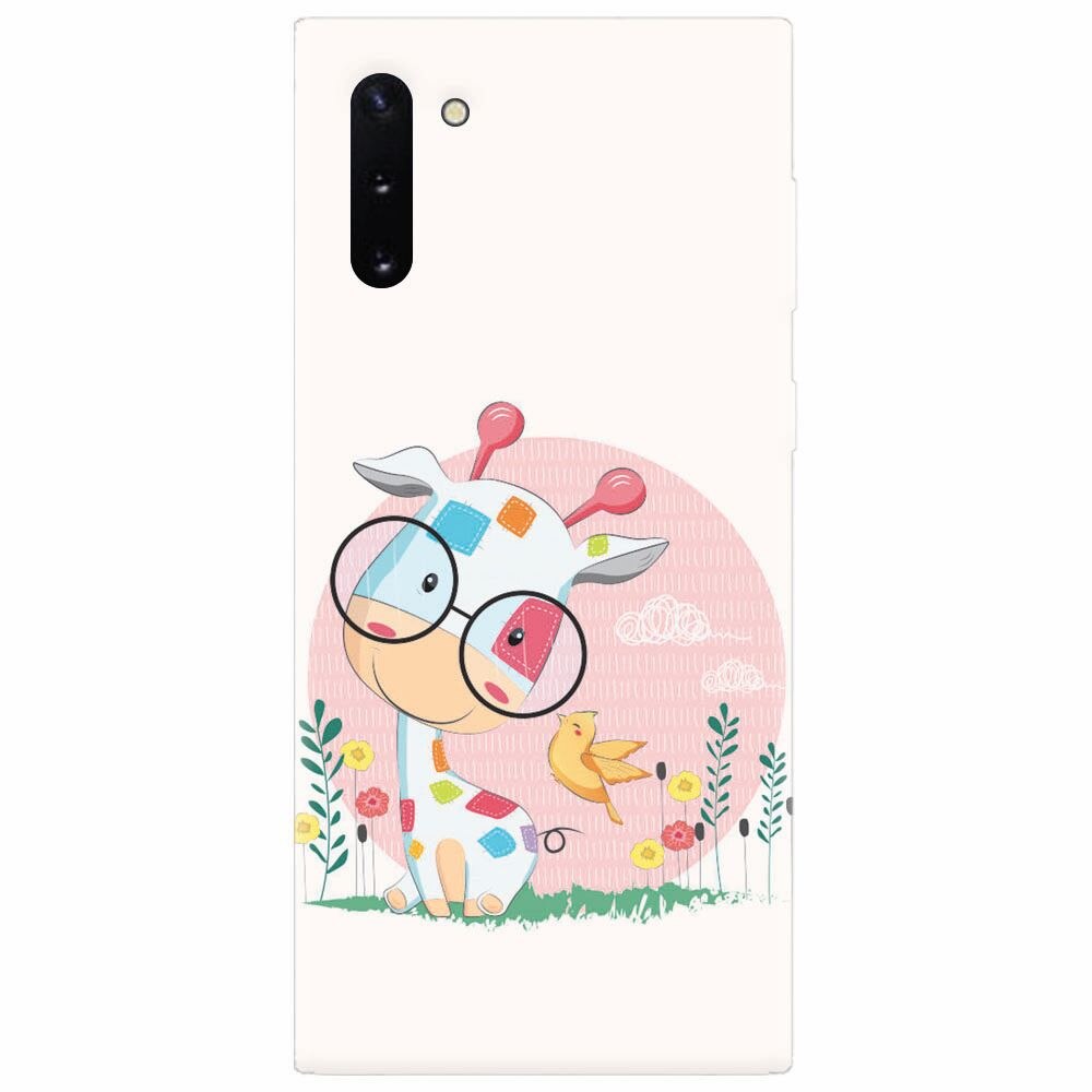 Husa silicon pentru Samsung Galaxy Note 10, Baby Giraffe
