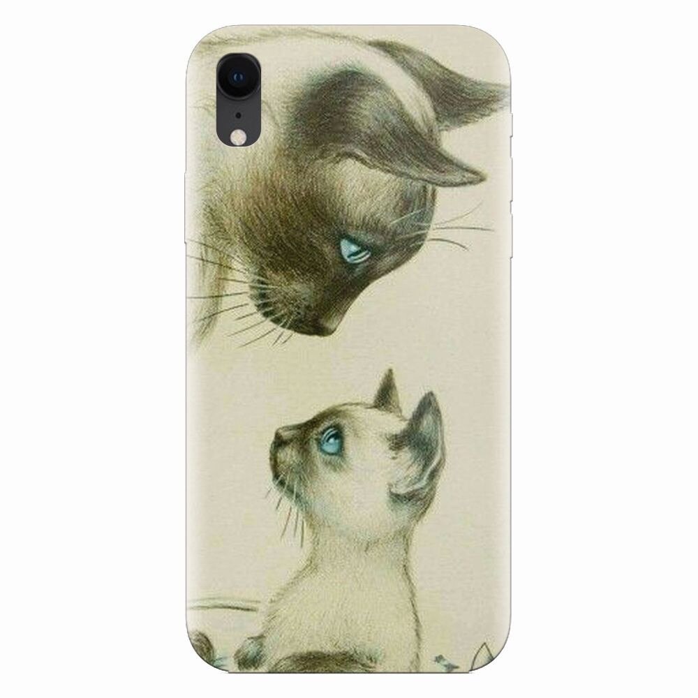 Husa silicon pentru Apple Iphone XR, Little Cat