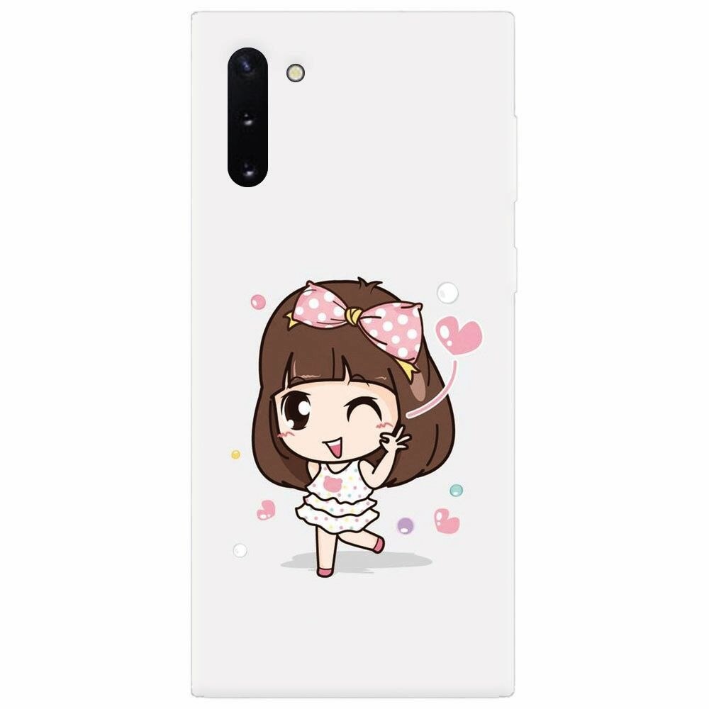 Husa silicon pentru Samsung Galaxy Note 10, Happy Girl