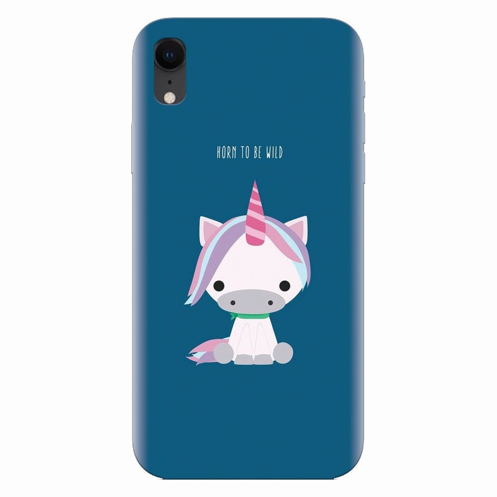 Husa silicon pentru Apple Iphone XR, Horn To Be Wild Cute Unicorn